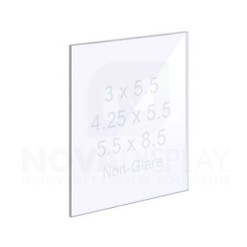 18ASP-PANEL-NG-SM 1/8″ Non-glare acrylic graphic panel with polished edges – no holes. *Always use with a matching back piece of 1/8″ clear acrylic.